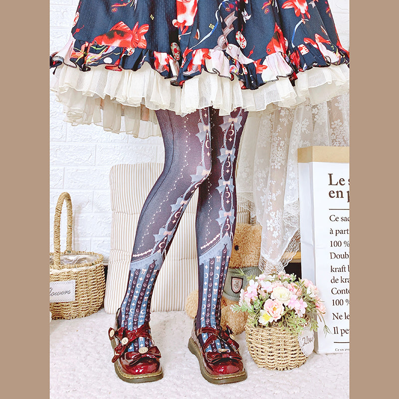 Roji roji - Kawaii 120D Velvet Lolita Tights Multicolors