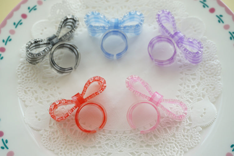 Cat Tea Party - Sweet Lolita Bow Ring and Necklace