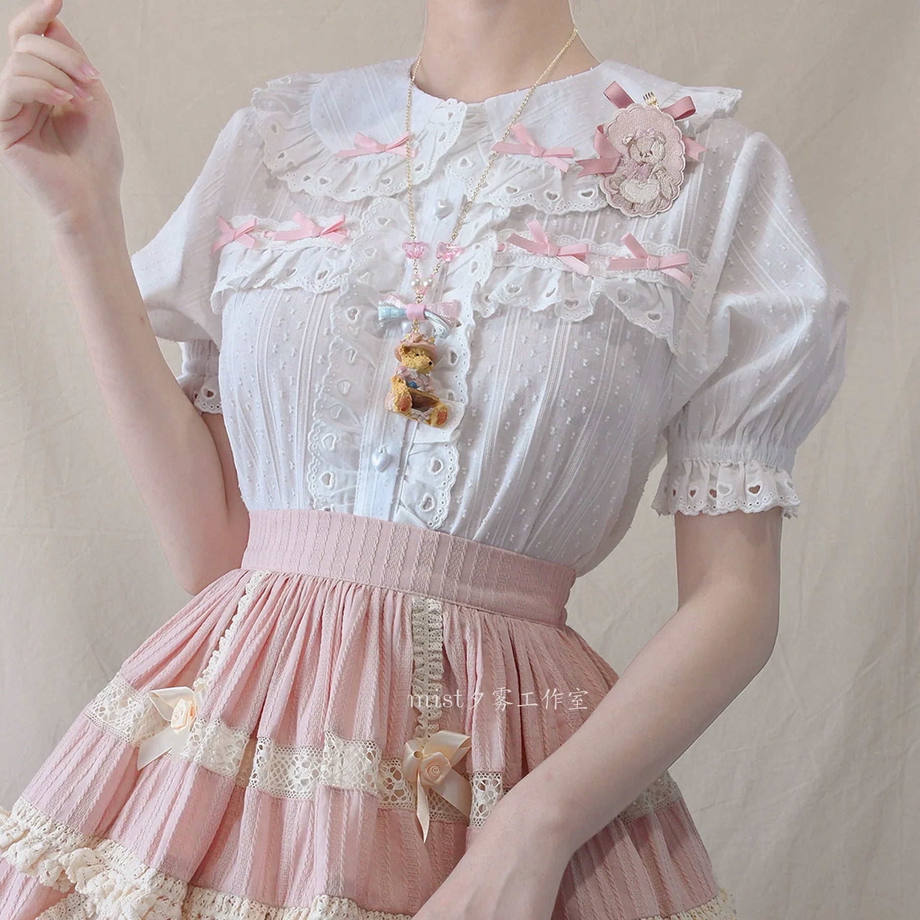 MIST - Cotton Sweet Lolita Blouse, Peter Pan Collar