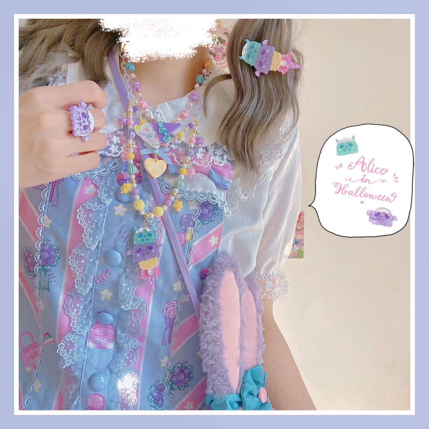 Halloween Alice - Halloween Ice Cream Sweet Short Necklace