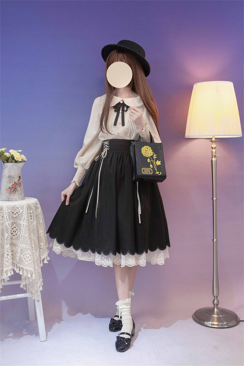 EESSILY - Countess's Autumn Tour - Retro Lolita Embroidery Long SK