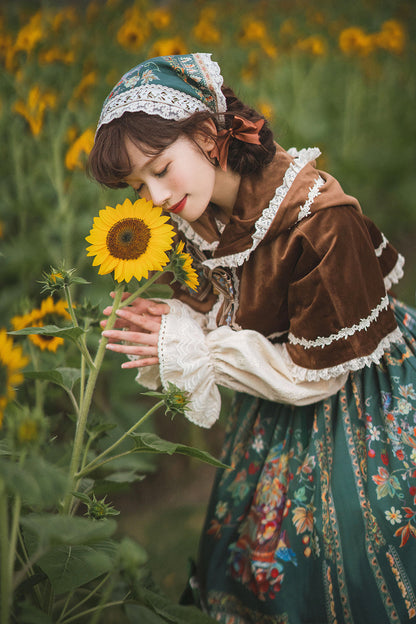 Miss Point - Praise of Abundance - Bavarian Velvet Lolita Jumper Dress