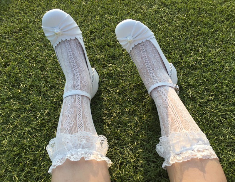 Sosic - Shell Dew - Sweet Lolita Bow Round Toe Shoes