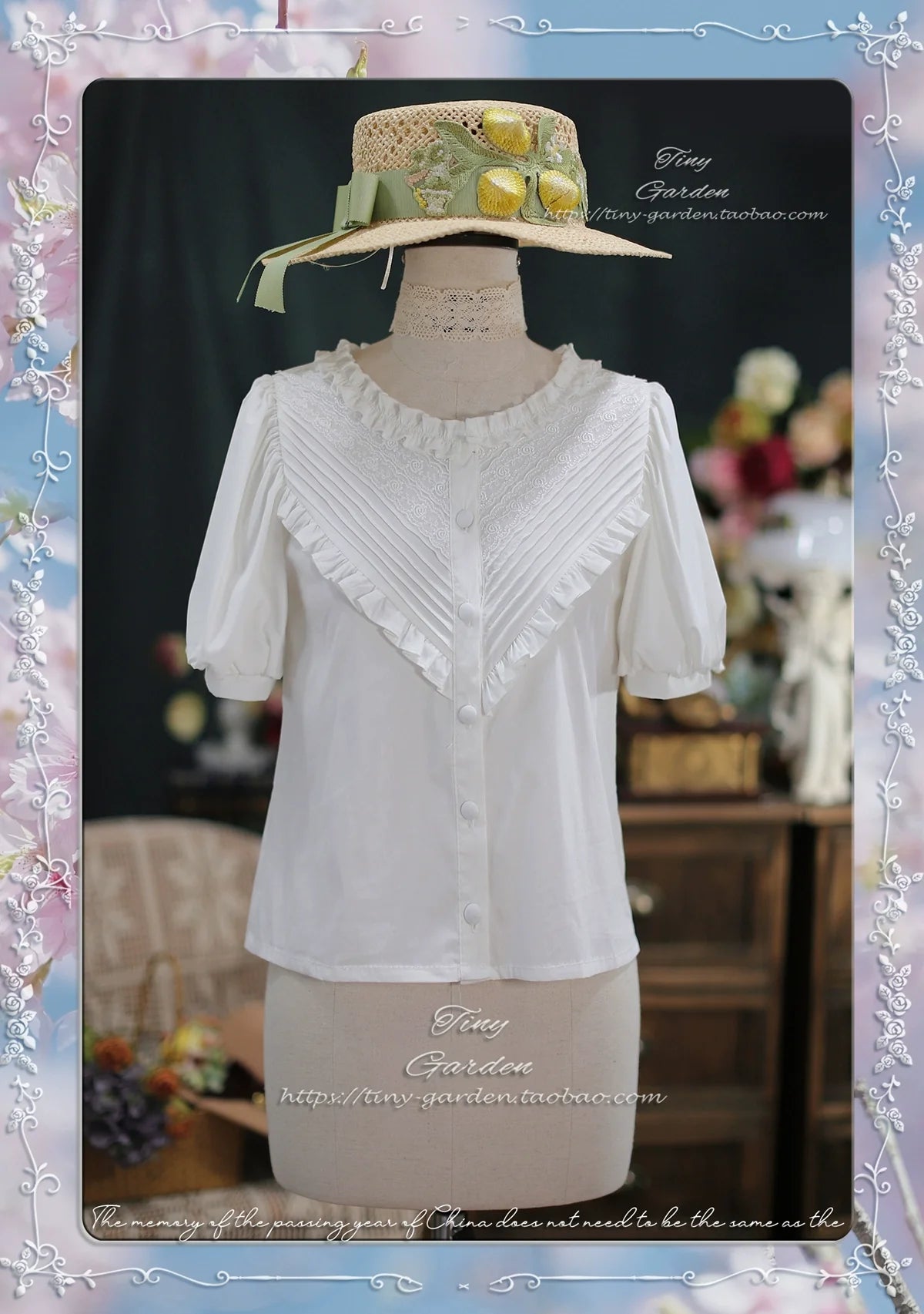 Tiny garden - Elegant Lolita Blouse Short Sleeve Lolita Shirt