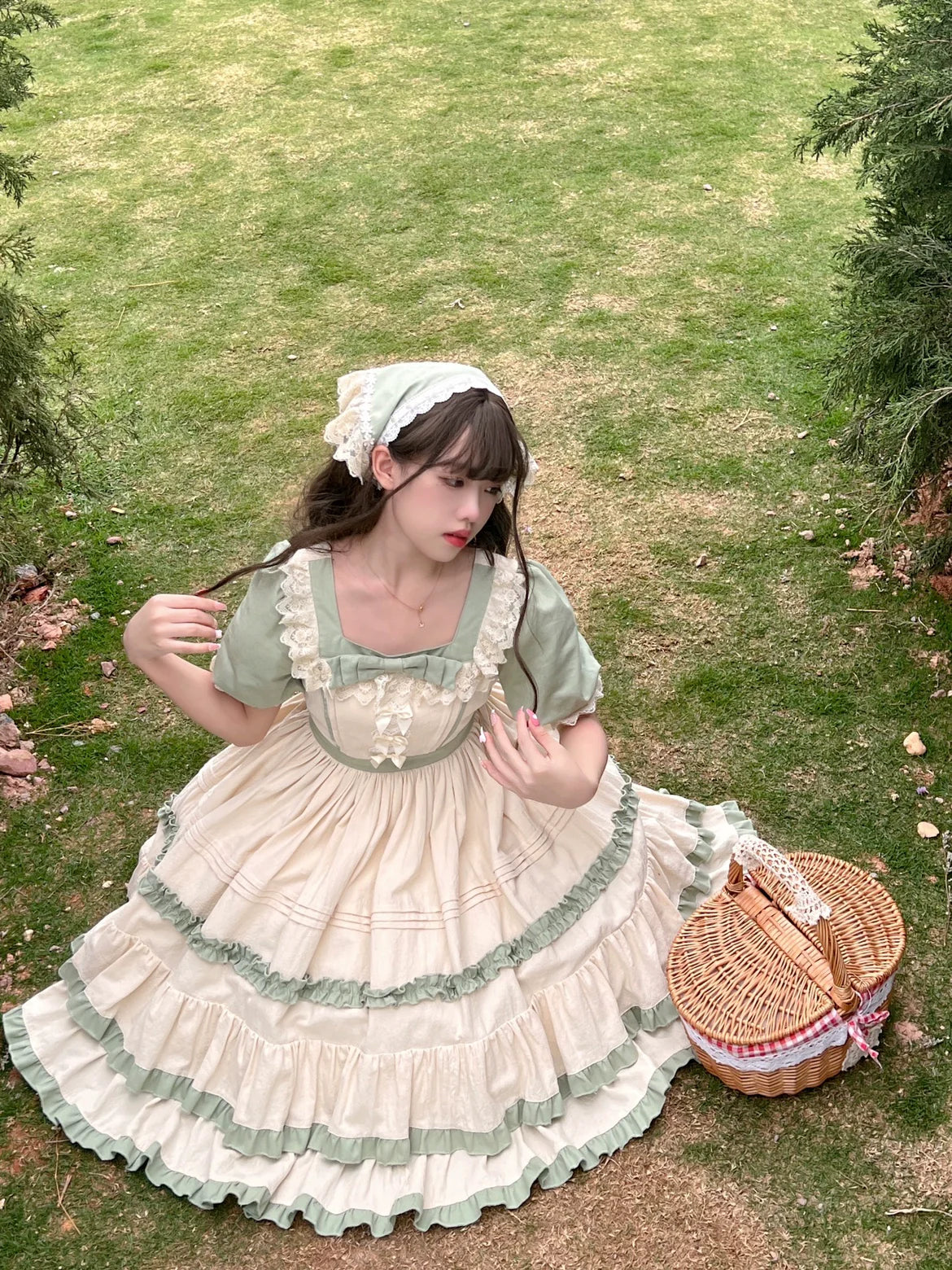 Sugar Girl - Country Lolita OP Dress Short Sleeve Summer Dress