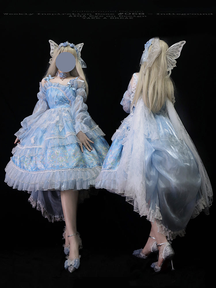 Fairy Tales - Embroidered Gothic Bridal Hairclip Hanfu Lolita Headwear