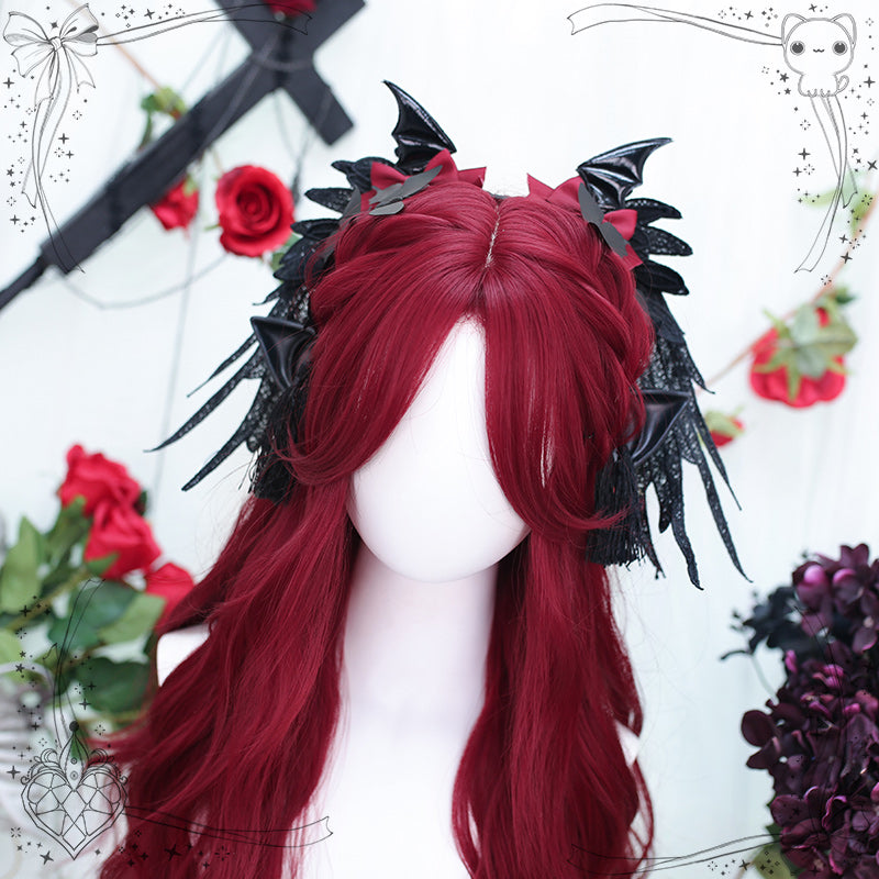 Dalao Home - Dragon Dream - Long Curly Wine Red Cool Wig