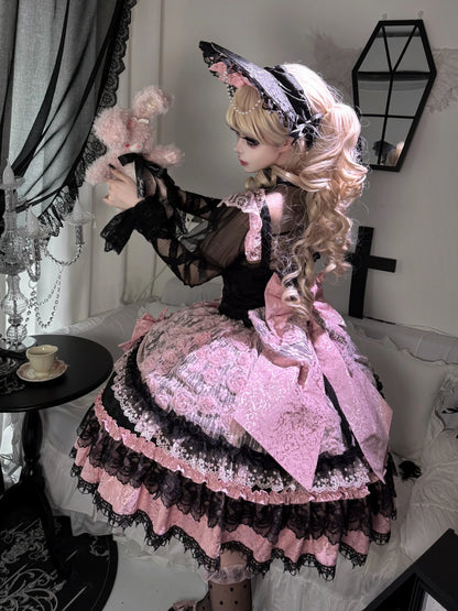 Sugar Girl - Rose Princess - Halloween Gothic Lolita JSK, Sheer Rose Dress