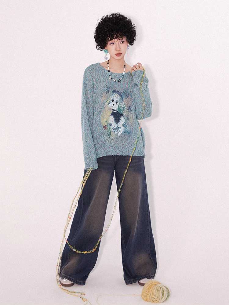 Dog print sweater【s0000009642】