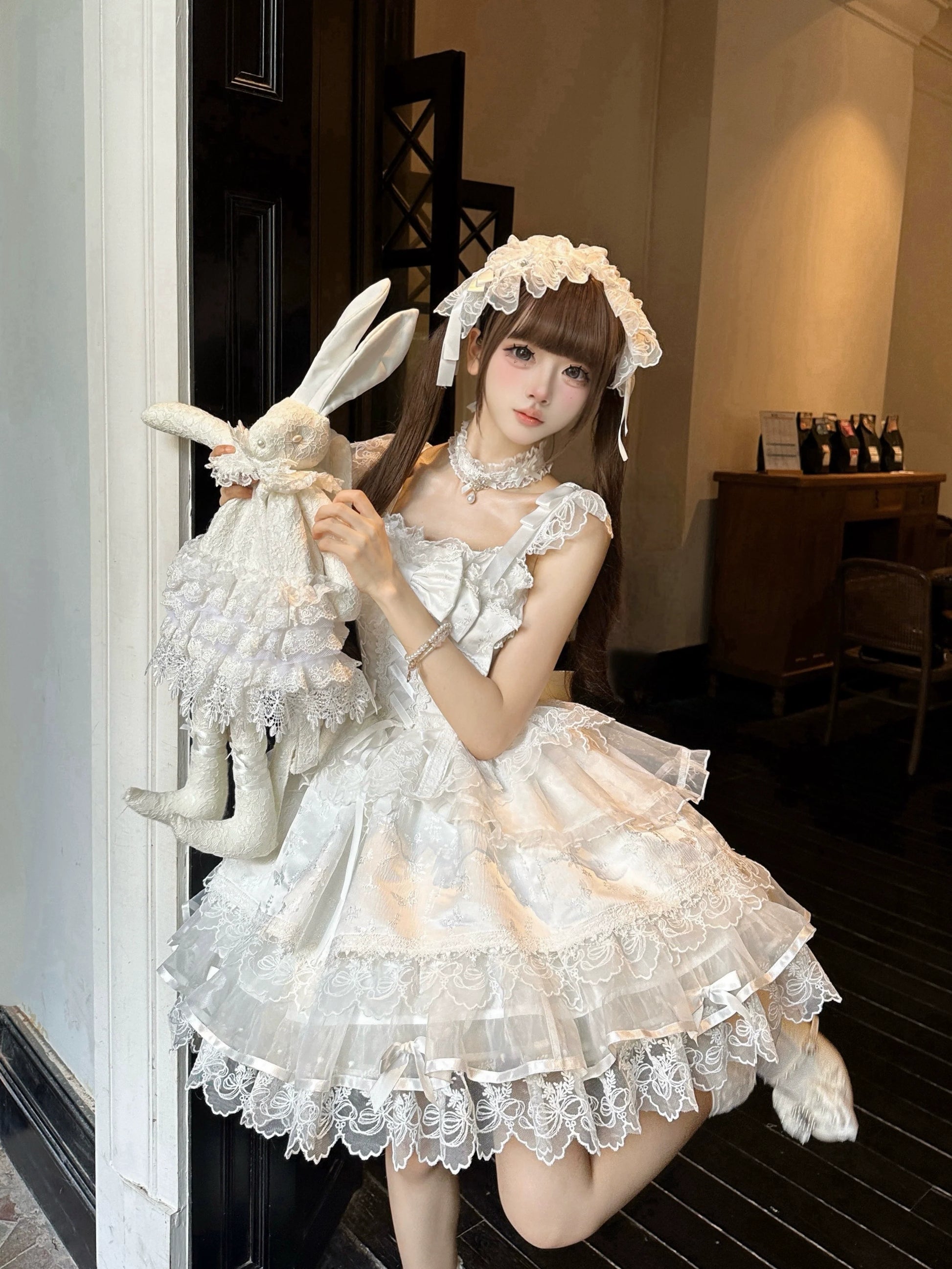 Sugar Girl- Fleeting Isle - Sweet Lolita Ballet Style Jumper Dress