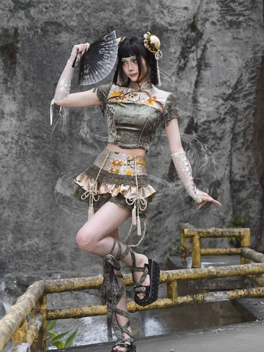 Hot girl chinese style skirt【s0000008162】