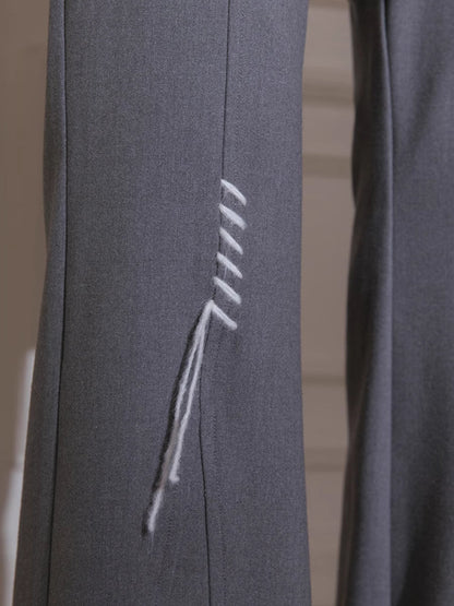 Handmade wool low waist pants【s0000005787】