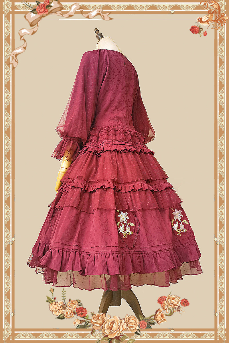 Infanta - Melaleuca Lily - Embroidery Country Lolita Blouse and Skirt