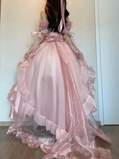 Meowing and fruity - Elegant Lolita Gorgeous Trailing With Large Hem & Shoulder Strap