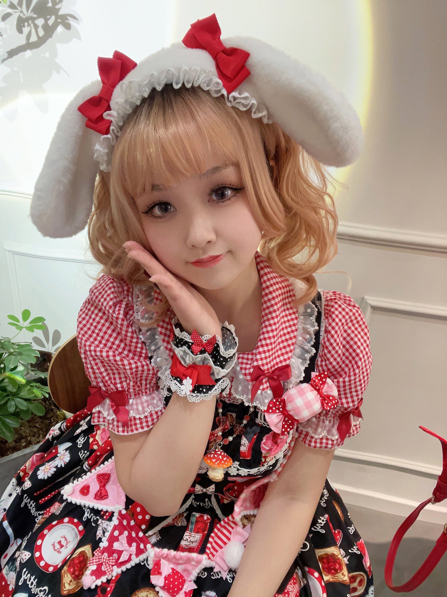 Cheese Cat - Fluffy Lop-Eared Bunny Sweet Lolita Hairband