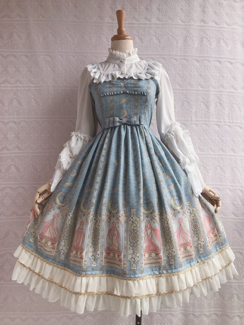 Yilia - Constellation Printing Chiffon Lolita JSK Dress