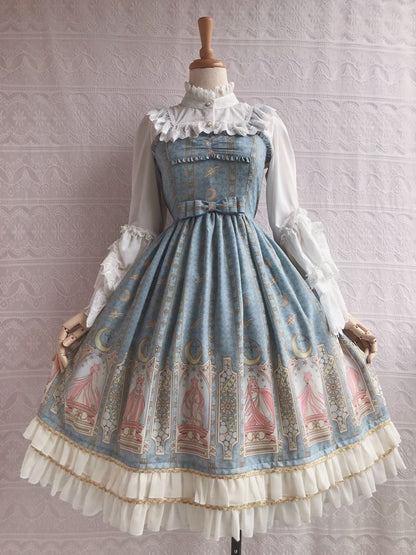 Yilia - Constellation Printing Chiffon Lolita JSK Dress