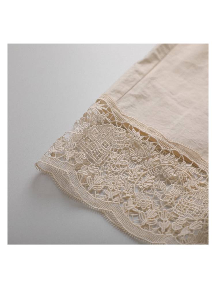 Antique lace cotton shorts【s0000008749】