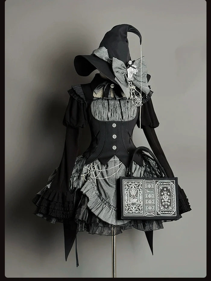Alice Girl - Lolita Potion - Gothic Lolita Handbag Embroidered Lolita Black Bag
