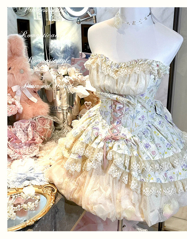 Diamond Honey - Sweet Lolita JSK Dress Sleeveless Dress for Spring Summer