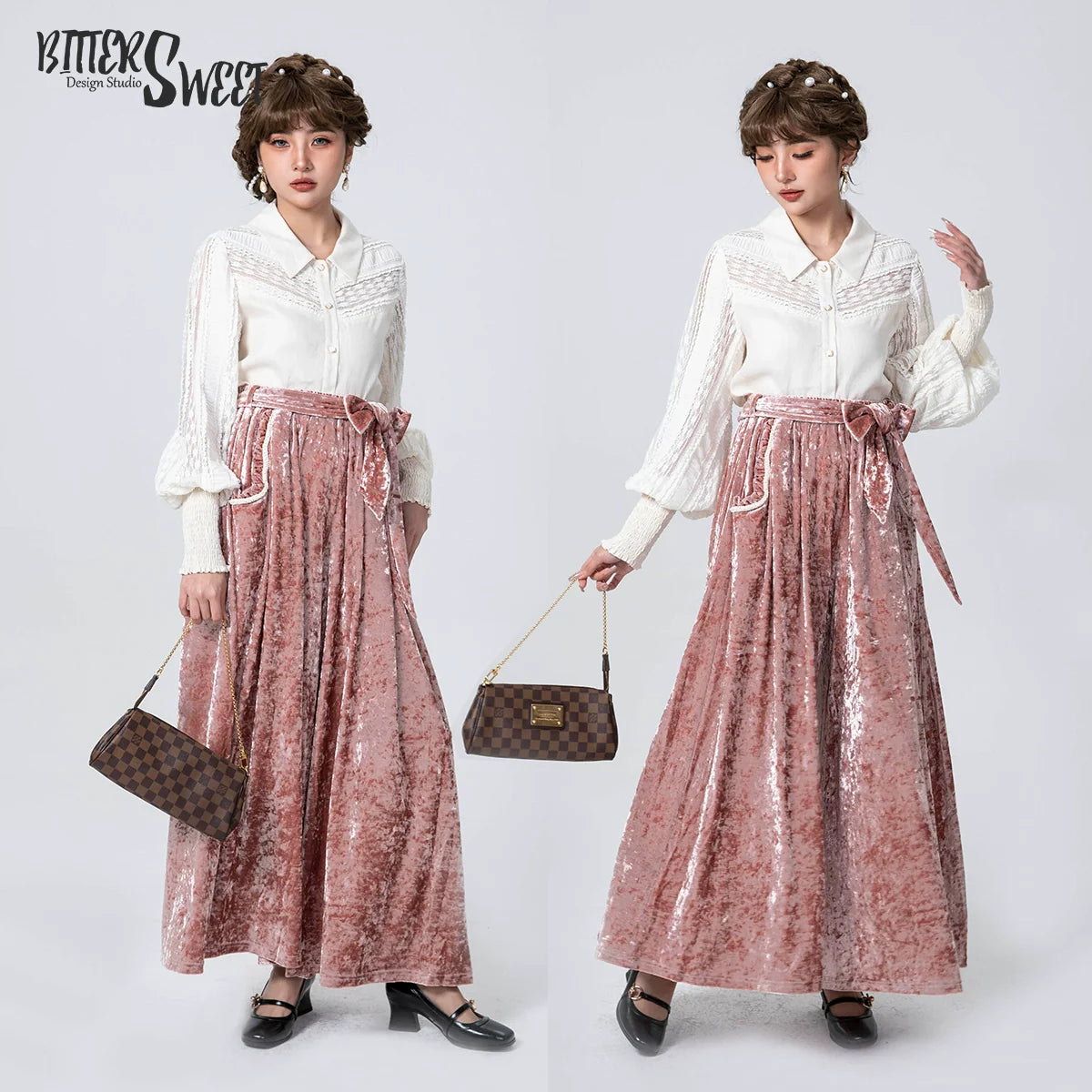 Bitter Sweet - Late Spring - Vintage Lolita Shirt Lace Long Sleeve Blouse