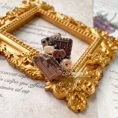 Cornnn - Handcrafted Mini Chocolate Sauce Cookie Adjustable Ring