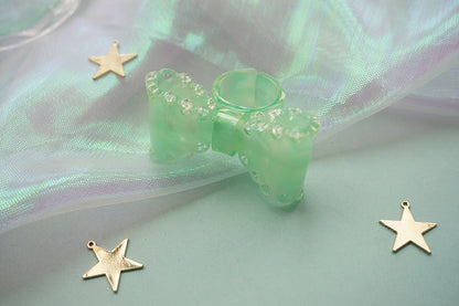 Cat Tea Party - Sweet Lolita Bow Ring and Necklace