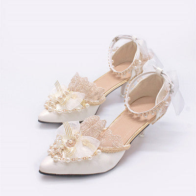 One Night - Pointy Toe Wedding Bride Lolita Heels