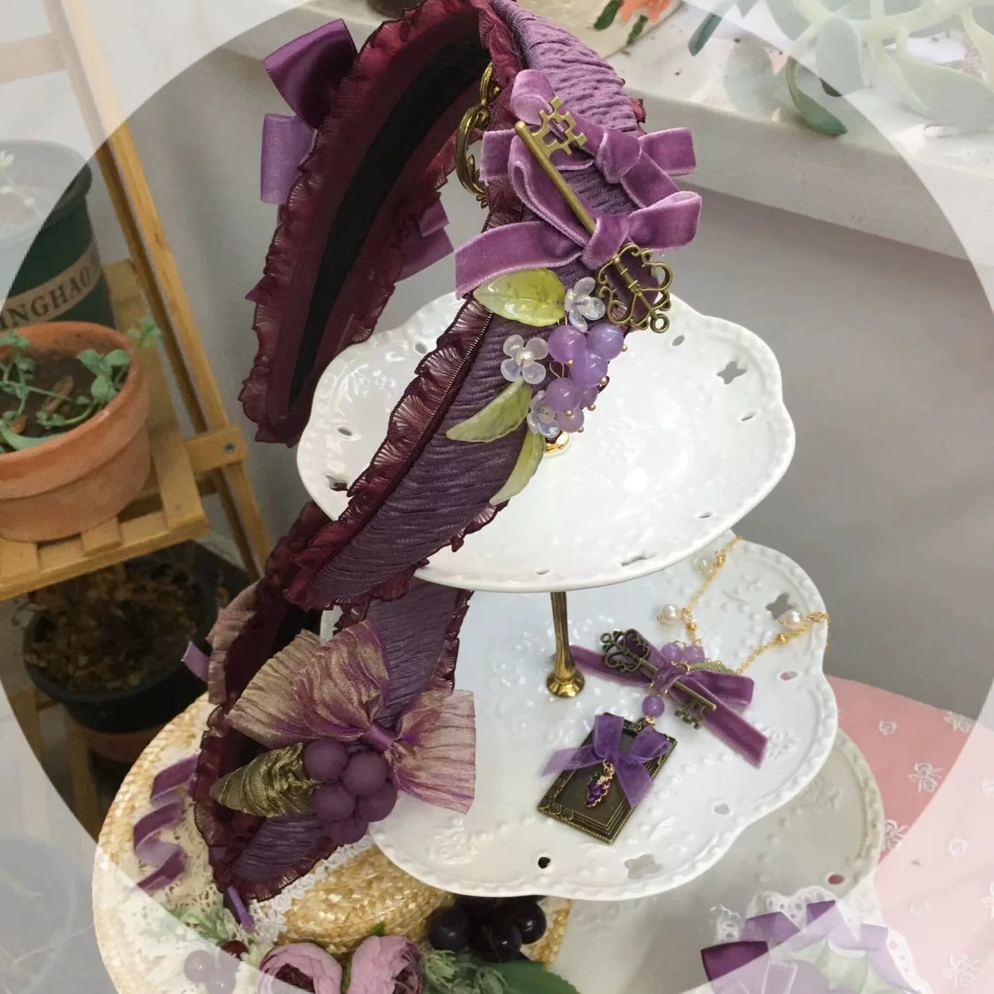 Chestnut Lolita - Louvre Vineyard Accessory Hairband Retro Lolita KC