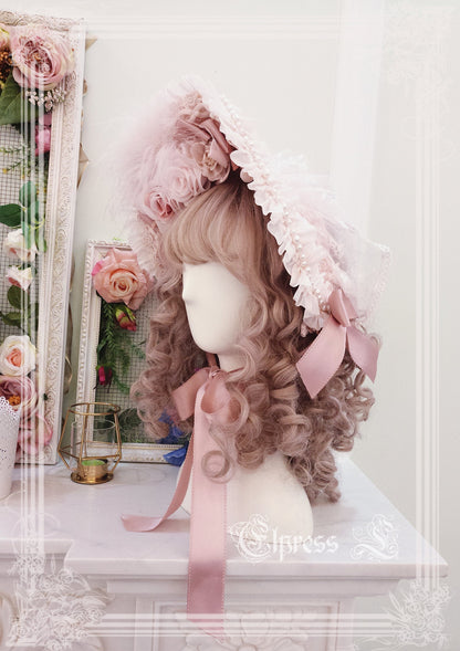 Elpress L・杆edding Lolita Floral Headdress BNT Veil