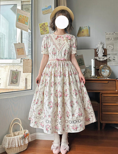 Miss Point - Happy Summer Elegant Lolita Floral OP Dress