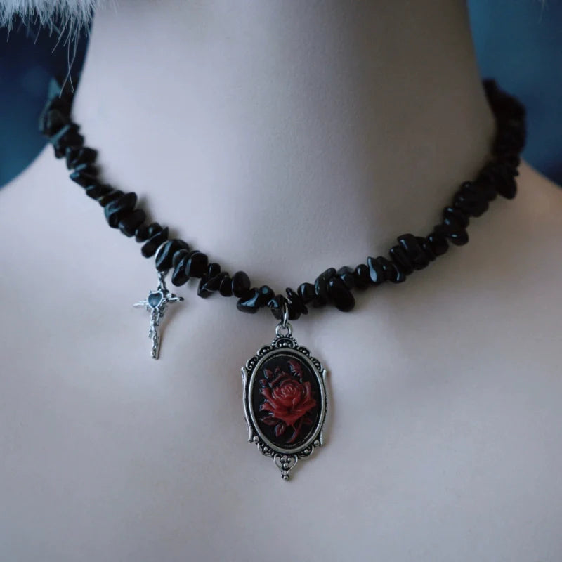 Strange Sugar - Handmade Gothic Lolita Choker, Multiple Pendant