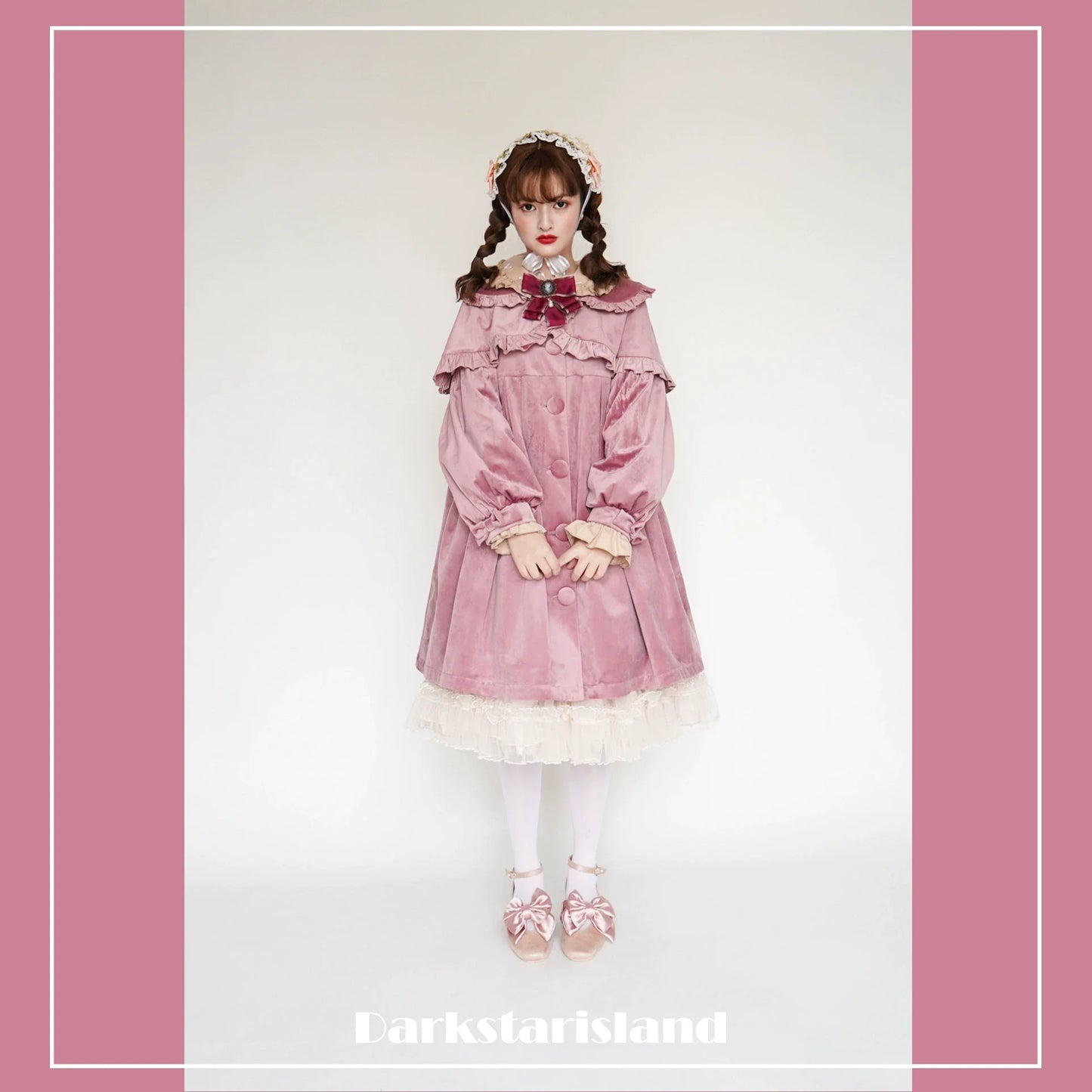 Dark Star Island - Winter Lolita Cape Velvet Antique Lolita Coat