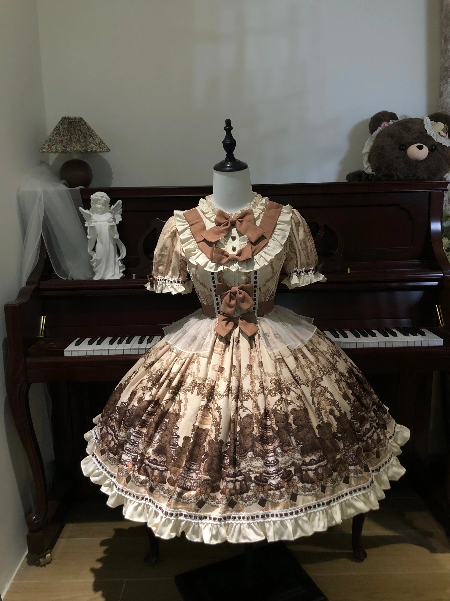 Doll Poem - Old School Lolita Printed OP, Zipper Clousure