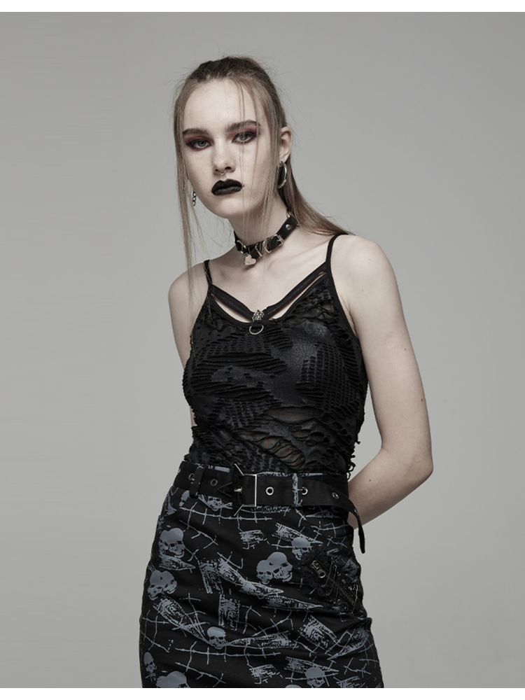 Summer slim mesh top【s0000002240】