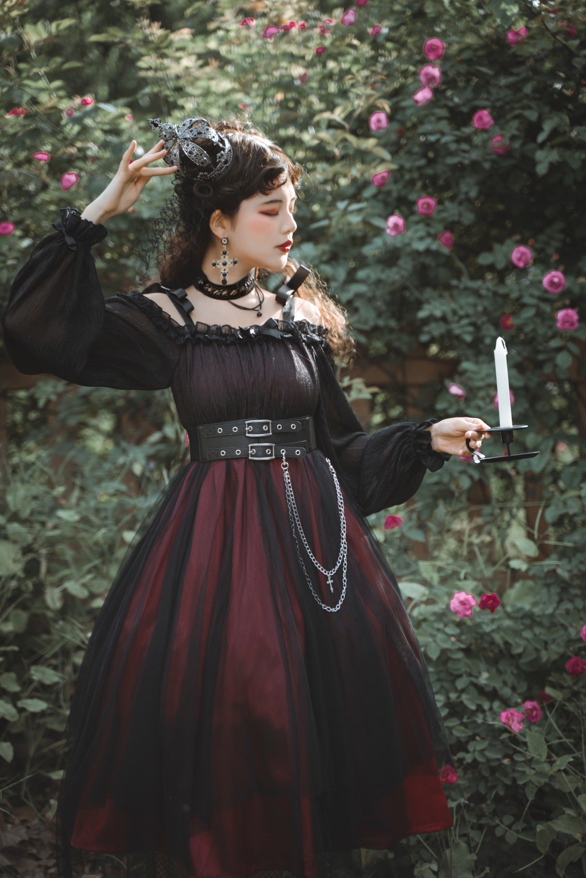 Cornfield Lolita - The Girl Assassin - Halloween Gothic Lolita Irregularly Hemline Dress