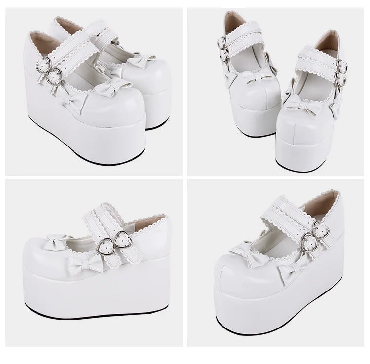 Angelic Imprint - Angelic Imprint - Punk Lolita Shoes High Platform Shoes with Bow