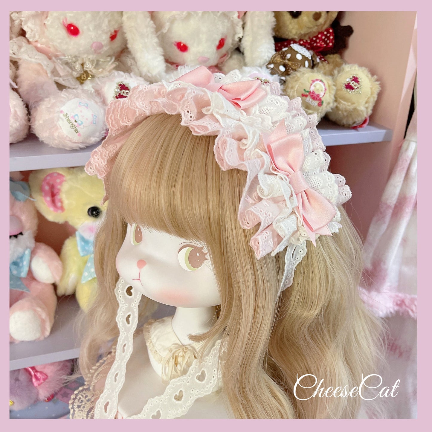 Cheese Cat - Doll Lullaby Tabby Cat Cotton Lolita Headdress