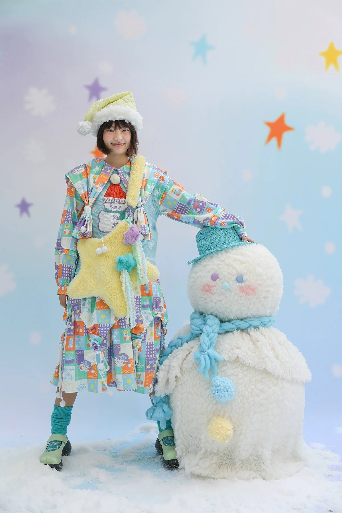 Frufru - Cute Lolita Bag Cartoon Stars Yellow Plush Bag