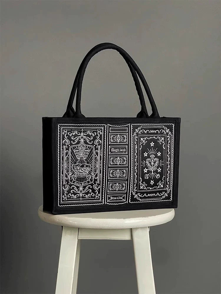 Alice Girl - Lolita Potion - Gothic Lolita Handbag Embroidered Lolita Black Bag