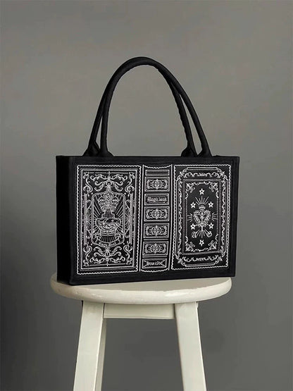 Alice Girl - Lolita Potion - Gothic Lolita Handbag Embroidered Lolita Black Bag