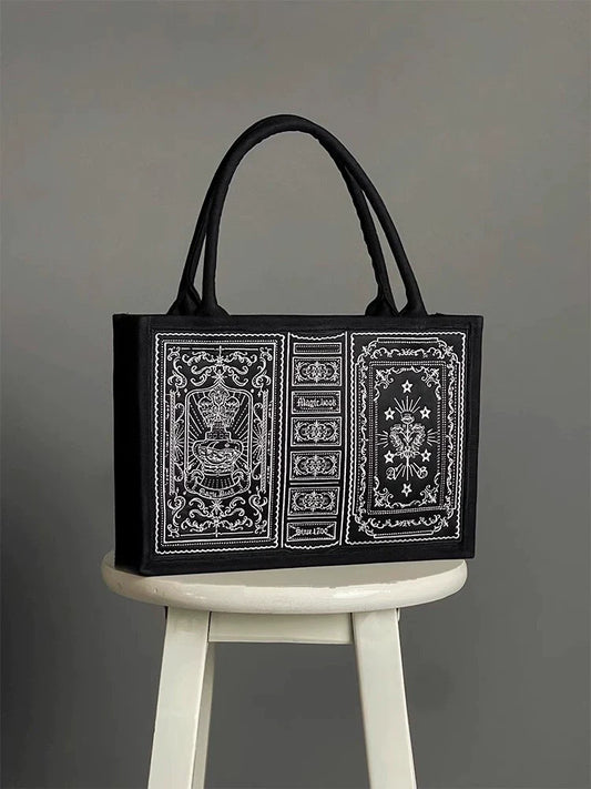 Alice Girl - Lolita Potion - Gothic Lolita Handbag Embroidered Lolita Black Bag