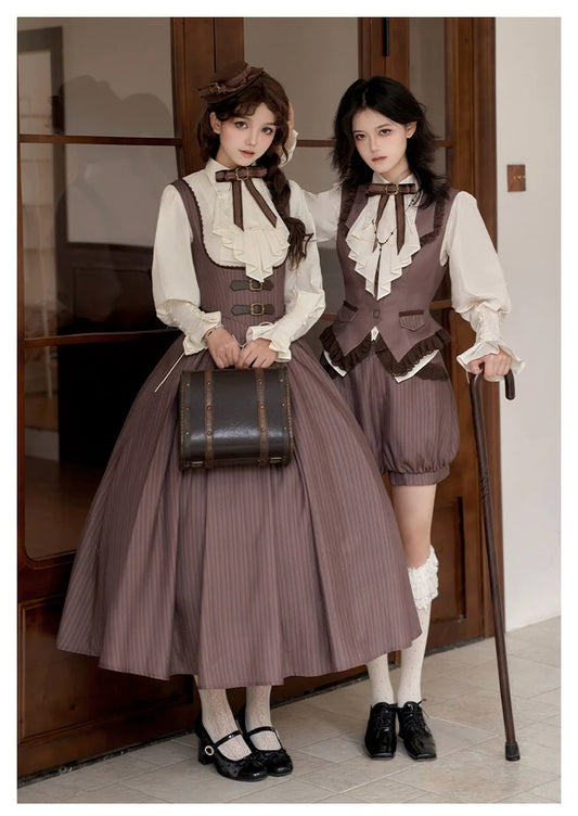 With PUJI - Ouji Lolita Shirt Bust-supporting JSK Dress