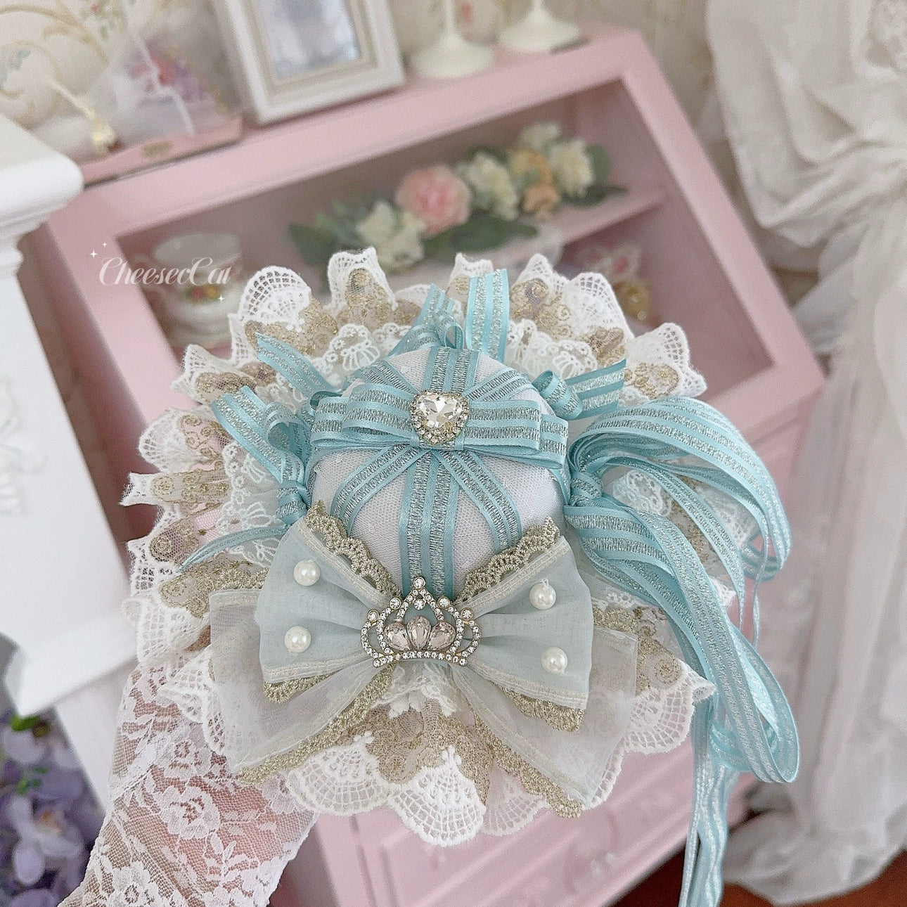 Cheese Cat - Sweet Lolita Cake Top Hat Handmade Lolita Accessory