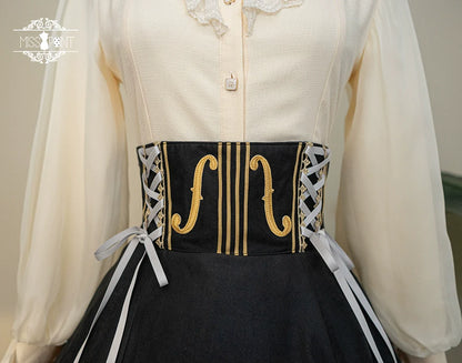 Miss Point - Golden Movement - Elegant Lolita Fishbone Skirt Customized