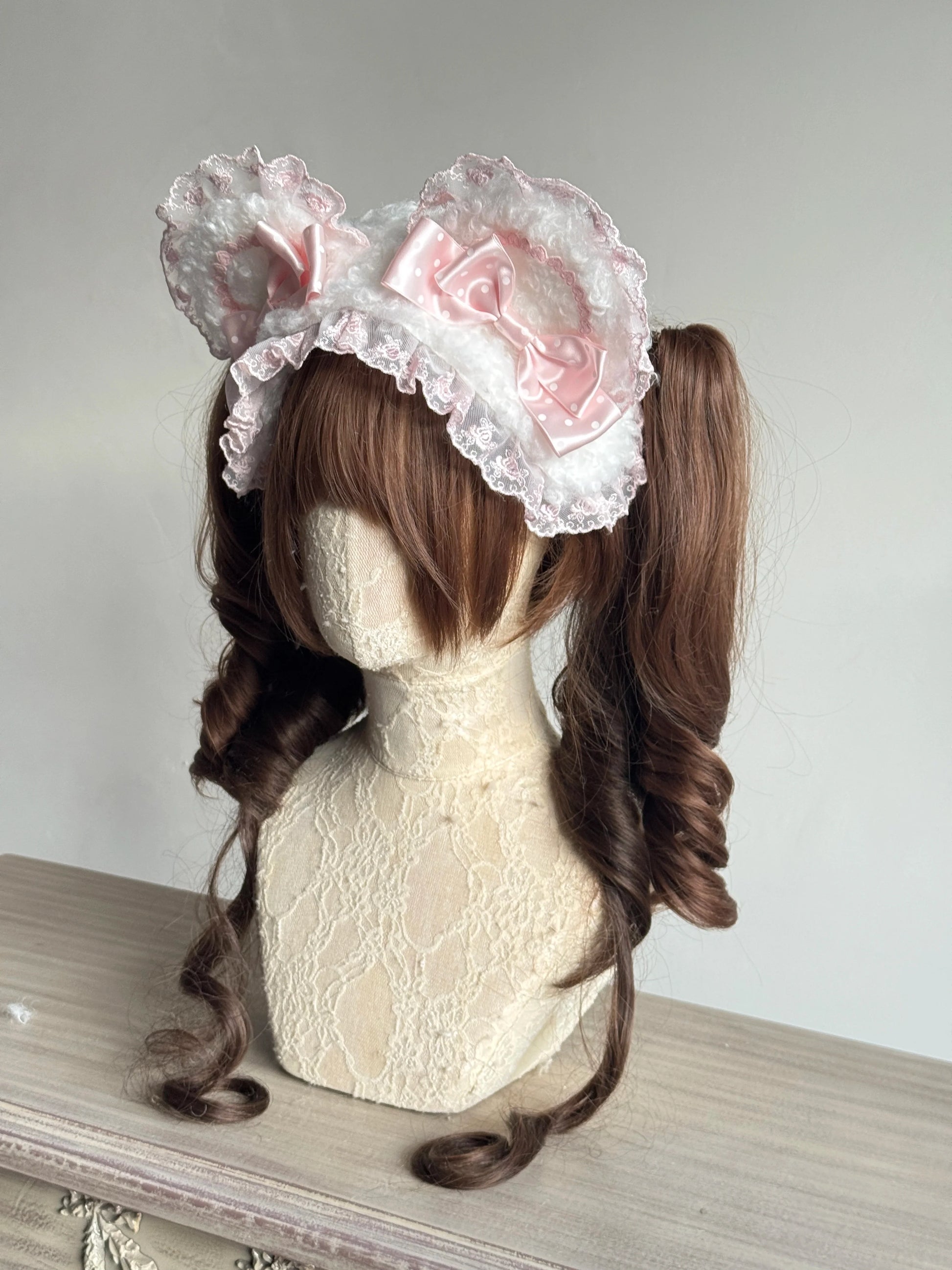MAID - Sweet Lolita Handmade Lace Headband, Bear Ear Design