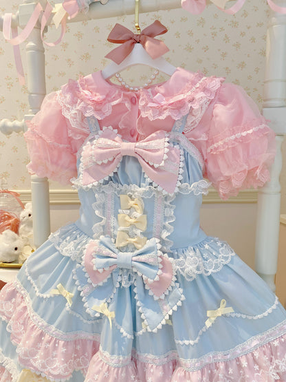 Sugar Girl - Sweet Lolita Shirt Summer Short Puffy Sleeved Blouse