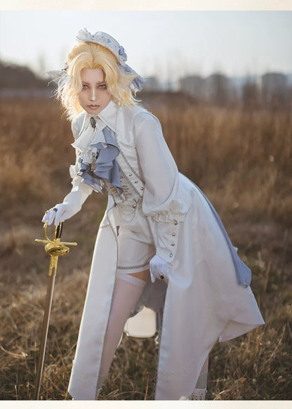 Forest Fluorescent Carps - Crumbling Skeleton - Ouji Lolita Fishbone Embroideried Vest, Prince Pants Suits