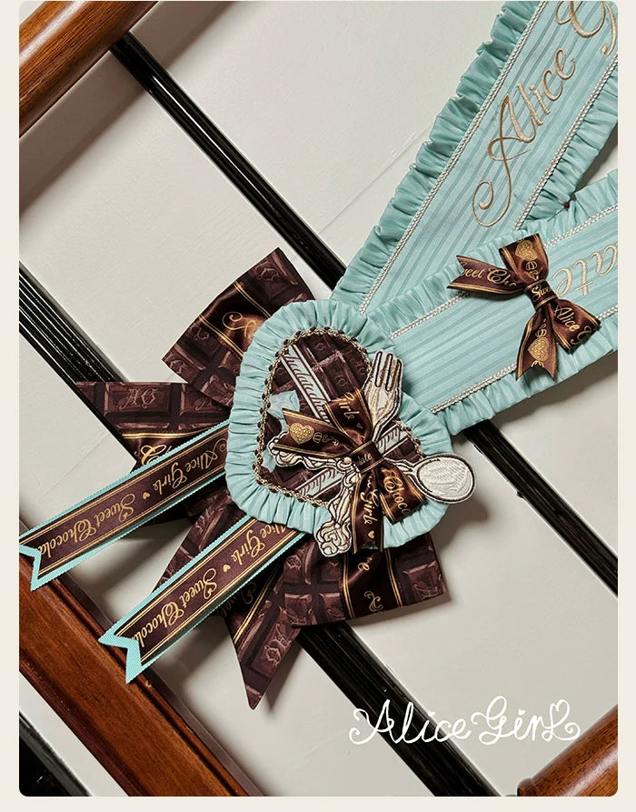 Alice Girl - Bear Chocolate Bar - Kawaii Lolita Headdress Set