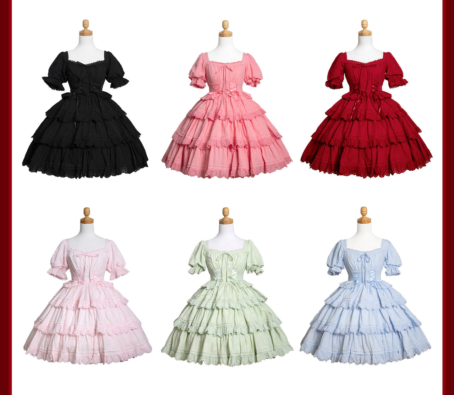 MEEKWIND - Miss Flora - Cotton Sweet Lolita Dress Set Doll-like OP and JSK